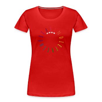 Off to freedom 2026 - Abitur - Matura - Women's Premium Organic T-Shirt - red - Front - Mia (176cm)