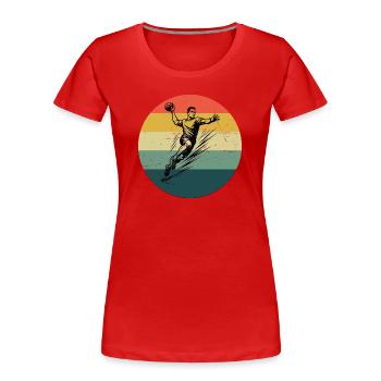 Handball style for every occasion for men - Women's Premium Organic T-Shirt - red - Front - Mia (176cm)