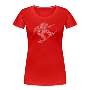 Snowboard Love to Dress Up for Women - Women's Premium Organic T-Shirt - red - Front - Mia (176cm)