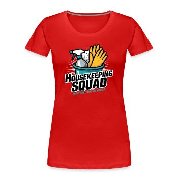 Funny Cleaning Design - Women's Premium Organic T-Shirt - red - Front - Mia (176cm)