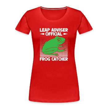 Frog Catcher Leap Adviser Official Frog - Frauen Premium Bio T-Shirt - Rot - Vorne - Mia (176cm)
