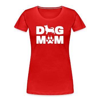 Silhouette de la mère de chien suédoise de Vallhund - T-shirt bio Premium Femme - rouge - Devant - Mia (176cm)