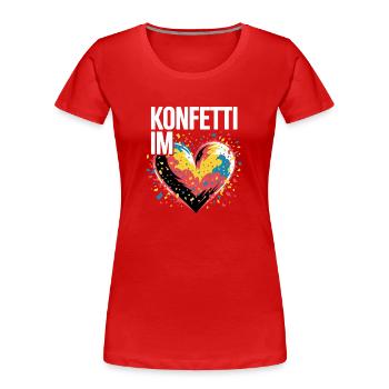 Confetti in the Heart Carnival Costume Women's Carnival - Women's Premium Organic T-Shirt - red - Front - Mia (176cm)