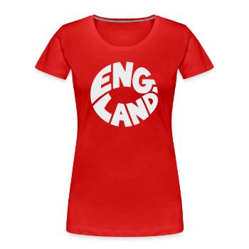 Engand Rundlogo Druckdesign - Frauen Premium Bio T-Shirt - Rot - Vorne - Mia (176cm)