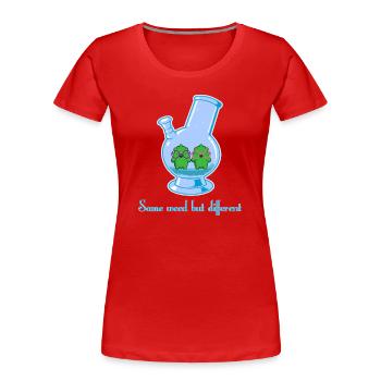 Same weed but different - Frauen Premium Bio T-Shirt - Rot - Vorne - Mia (176cm)