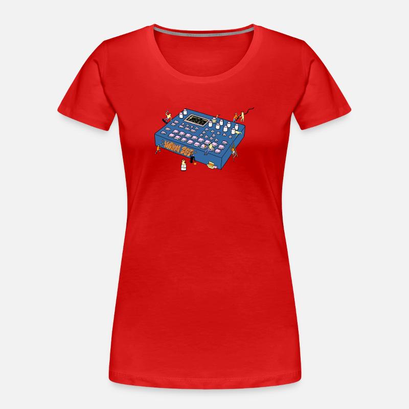 Mixing Console - Women's Premium Organic T-Shirt - red