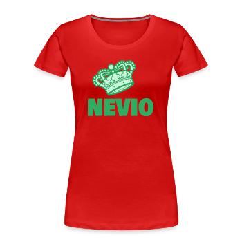 Nevio als Vorname - Frauen Premium Bio T-Shirt - Rot - Vorne - Mia (176cm)
