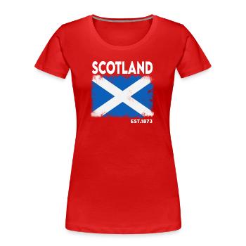Schottland Saltire-Wappen 1873 - Frauen Premium Bio T-Shirt - Rot - Vorne - Mia (176cm)