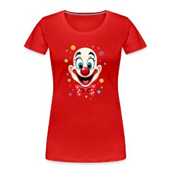 Déguisement de clown de carnaval Carnaval Carnaval - T-shirt bio Premium Femme - rouge - Devant - Mia (176cm)