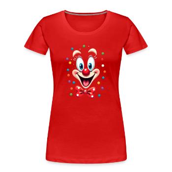 Carnival Clown Costume Carnival Carnival - Women's Premium Organic T-Shirt - red - Front - Mia (176cm)