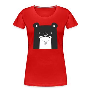 Bear Bear Polar Bear Brown Bear I Gift Idea - Women's Premium Organic T-Shirt - red - Front - Mia (176cm)