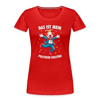 Carnival Costume Politician Carnival Carnival - Women's Premium Organic T-Shirt - red - Front - Mia (176cm)