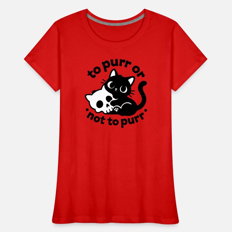 Ronronner ou ne pas ronronner | Diction du chat noir T-shirt bio Premium Femme