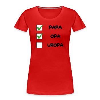 Liste de contrôle OPA - T-shirt bio Premium Femme - rouge - Devant - Mia (176cm)