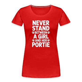 Portugiesischer Wasserhund Sprüche Lustig Geschenk - Frauen Premium Bio T-Shirt - Rot - Vorne - Mia (176cm)