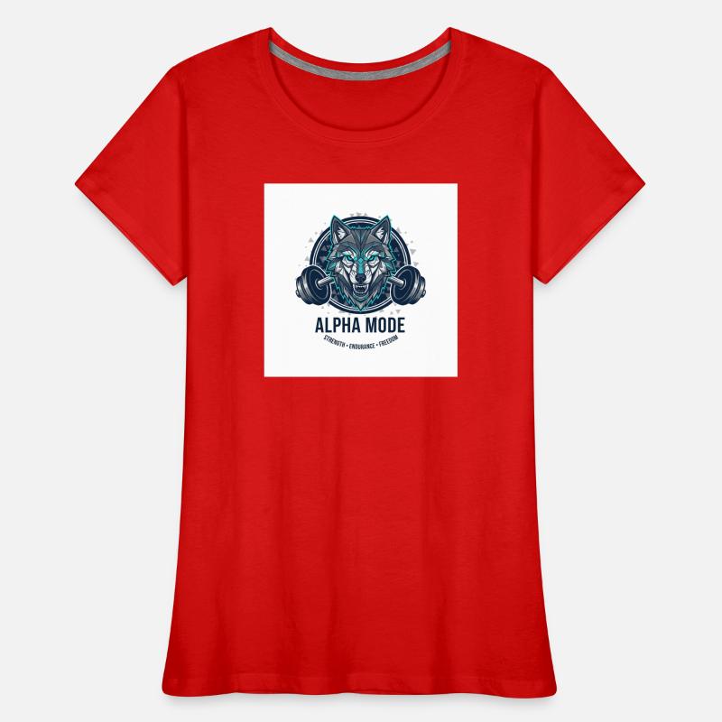 ALPHA_MODE_WOLF Frauen Premium Bio T-Shirt