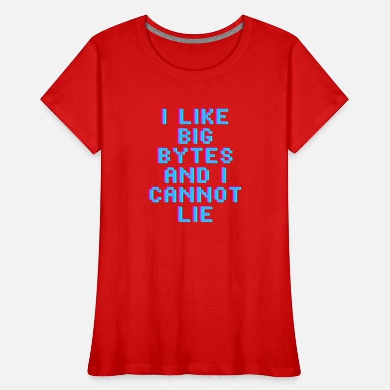 Ich mag große Bytes Frauen Premium Bio T-Shirt