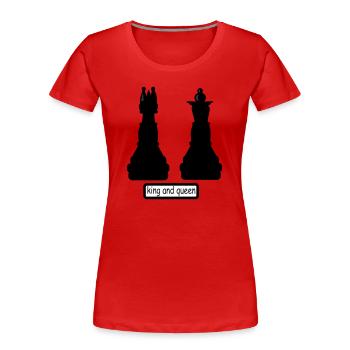 king_and_queen - Frauen Premium Bio T-Shirt - Rot - Vorne - Mia (176cm)