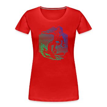 Snowboard vibes for snowboard - Women's Premium Organic T-Shirt - red - Front - Mia (176cm)