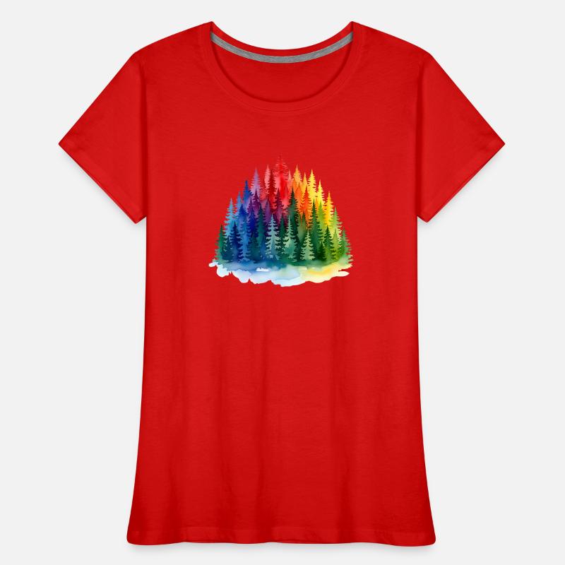 Rainbow Forest Silhouette Rainbow forest Women's Premium Organic T-Shirt