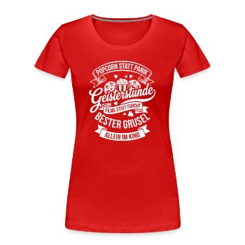 Geisterstunde im Kino - Frauen Premium Bio T-Shirt - Rot - Vorne - Mia (176cm)