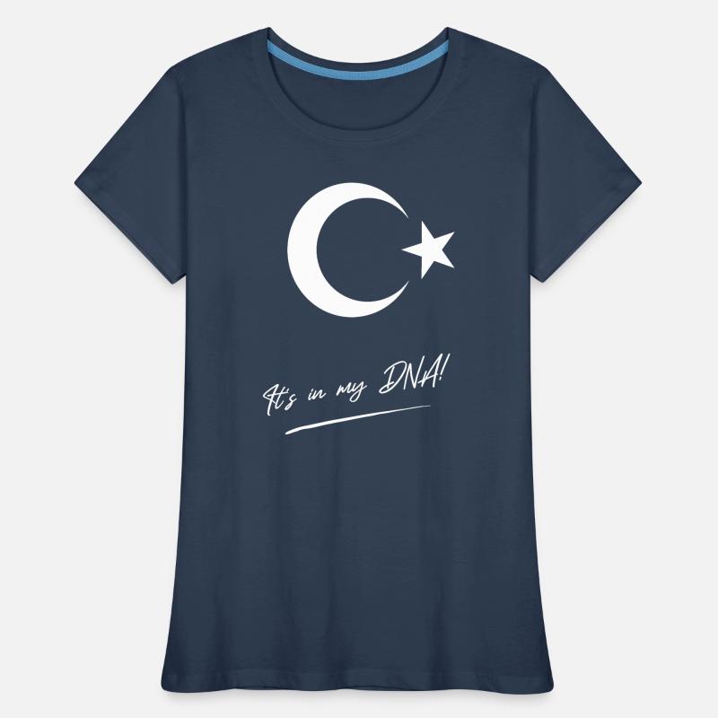 Turkey DNA – Pride Turkish Flag Design Women's Premium Organic T-Shirt