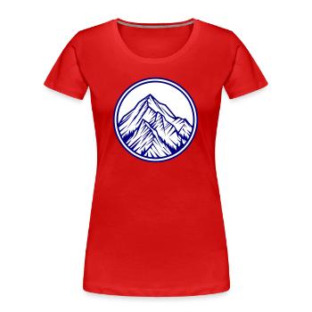 Berge Symbol Felsen - Frauen Premium Bio T-Shirt - Rot - Vorne - Mia (176cm)