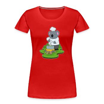 Cuisson en marmite de koala - T-shirt bio Premium Femme - rouge - Devant - Mia (176cm)