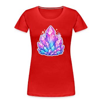 Colorful Crystal Dreams - Women's Premium Organic T-Shirt - red - Front - Mia (176cm)