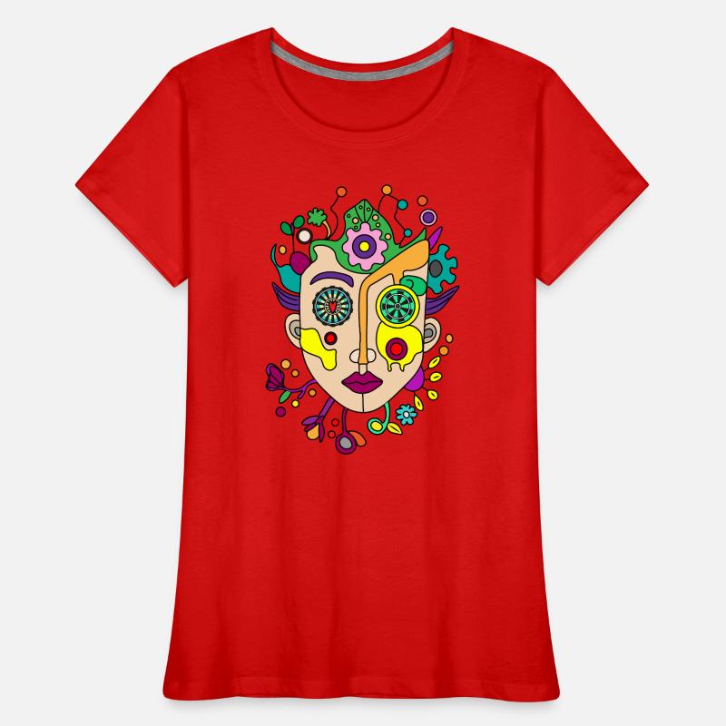 Kaleidoscopic split face Women's Premium Organic T-Shirt