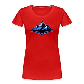 Mountains Symbol Alps - Women's Premium Organic T-Shirt - red - Front - Mia (176cm)