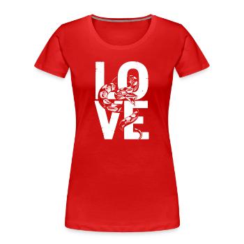 Königspython Schlangen LOVE Terrarium Python - Frauen Premium Bio T-Shirt - Rot - Vorne - Mia (176cm)