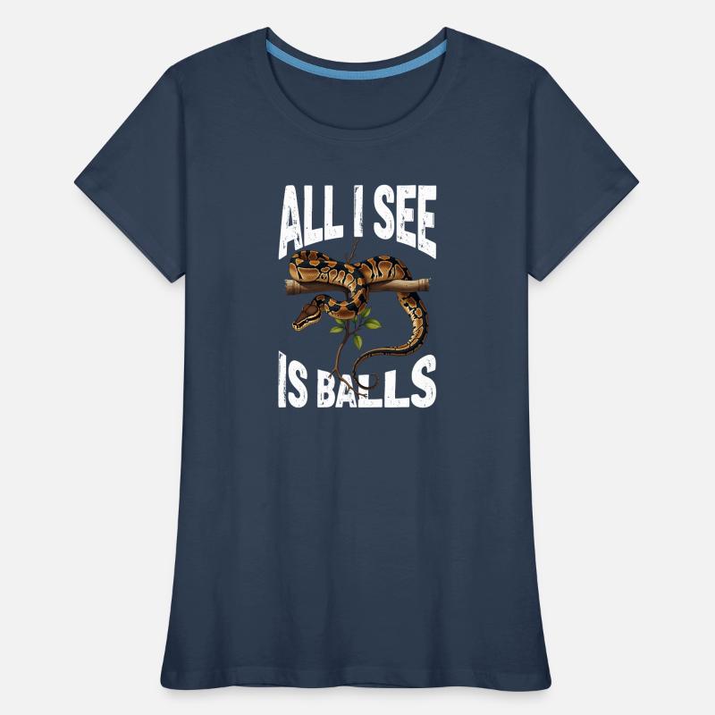 Königspython Schlangen Liebhaber Terrarium Python Frauen Premium Bio T-Shirt