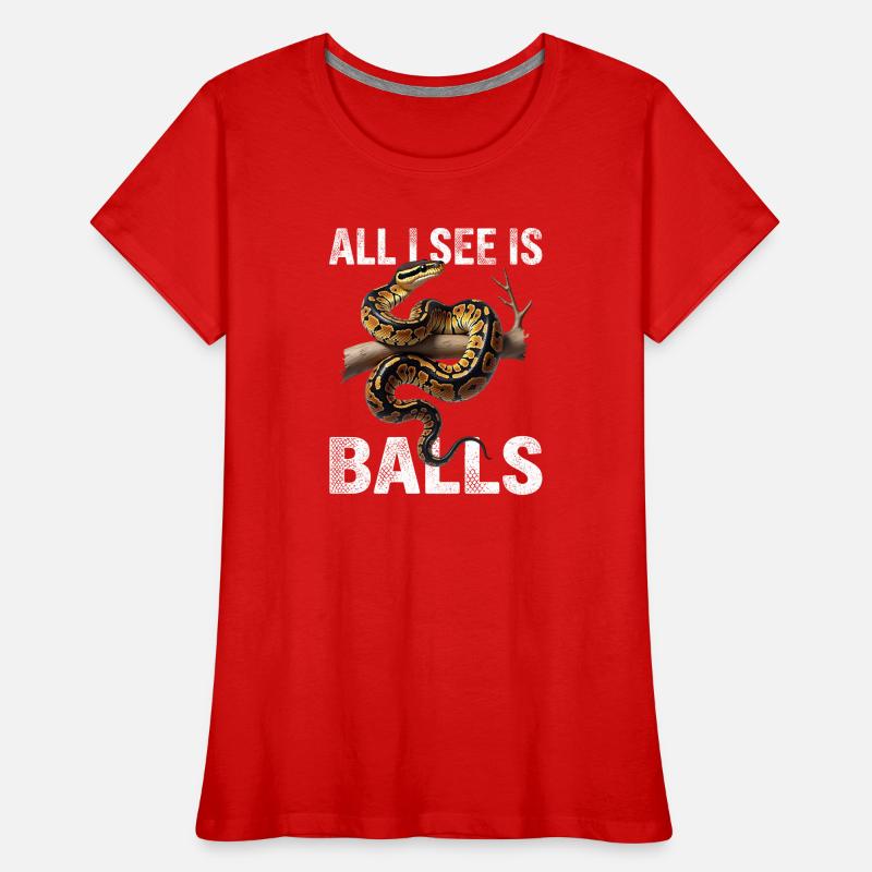 Königspython Schlangen Liebhaber Terrarium Python Frauen Premium Bio T-Shirt