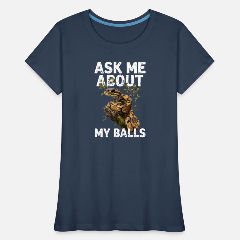 Königspython Schlangen Liebhaber Terrarium Python Frauen Premium Bio T-Shirt