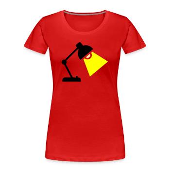 Desk Lamp Light Idea - Women's Premium Organic T-Shirt - red - Front - Mia (176cm)