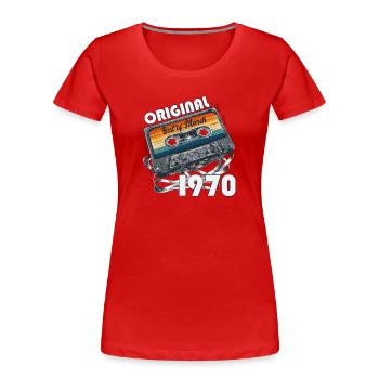 56th Birthday Gift Husband Wife March 1970 - Women's Premium Organic T-Shirt - red - Front - Mia (176cm)