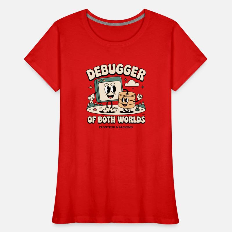 Debugger beider Welten | Debugging Dev Frauen Premium Bio T-Shirt