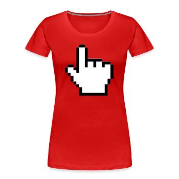 Original mouse hand - Women's Premium Organic T-Shirt - red - Front - Mia (176cm)