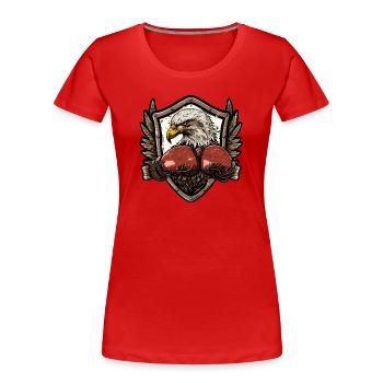 Eagle Boxer MMA - Women's Premium Organic T-Shirt - red - Front - Mia (176cm)