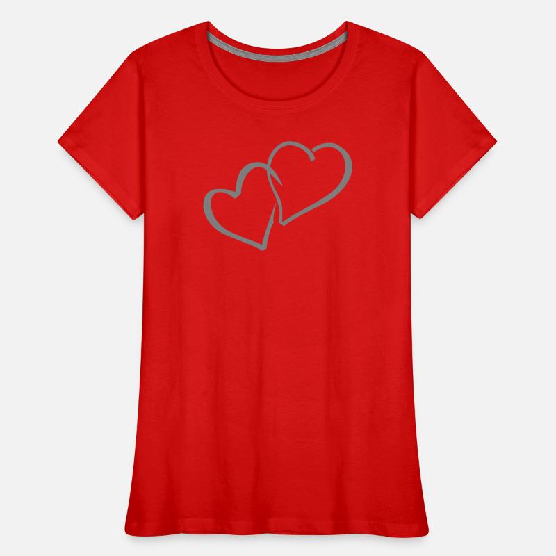 cœurs cœurs cœurs T-shirt bio Premium Femme