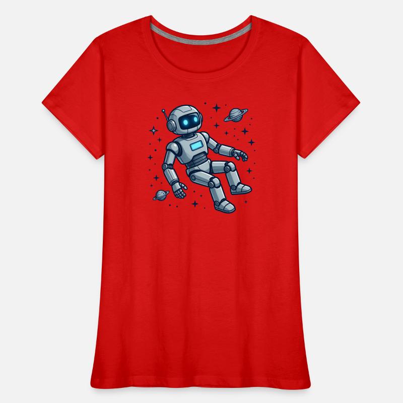 4 Le Robot dans l'espace T-shirt bio Premium Femme
