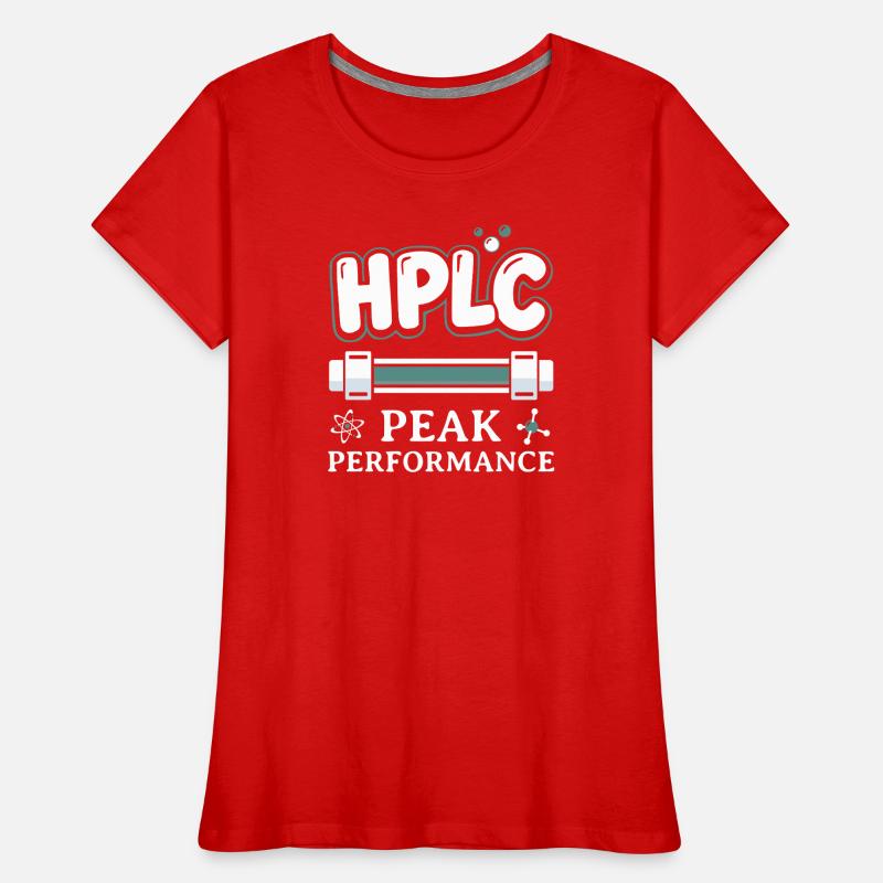 High Performance Liquid Chromatography HPLC Peak Frauen Premium Bio T-Shirt