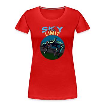 Hochsprung: Sky is the Limit! - Frauen Premium Bio T-Shirt - Rot - Vorne - Mia (176cm)