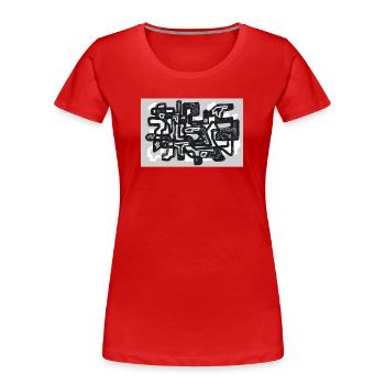 Small Turns - Women's Premium Organic T-Shirt - red - Front - Mia (176cm)