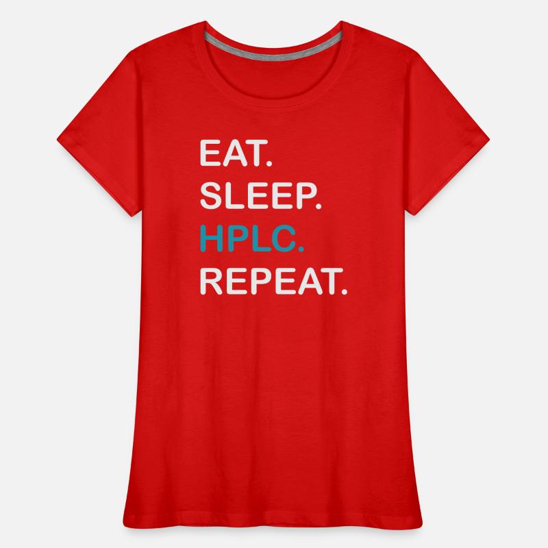 HPLC Performance Chromatography Eat Sleep Repeat Women's Premium Organic T-Shirt
