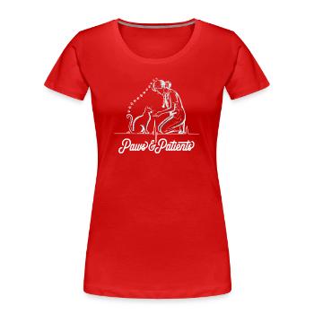  Paws & Patients Tierarzt Tierärztin Katze - Frauen Premium Bio T-Shirt - Rot - Vorne - Mia (176cm)