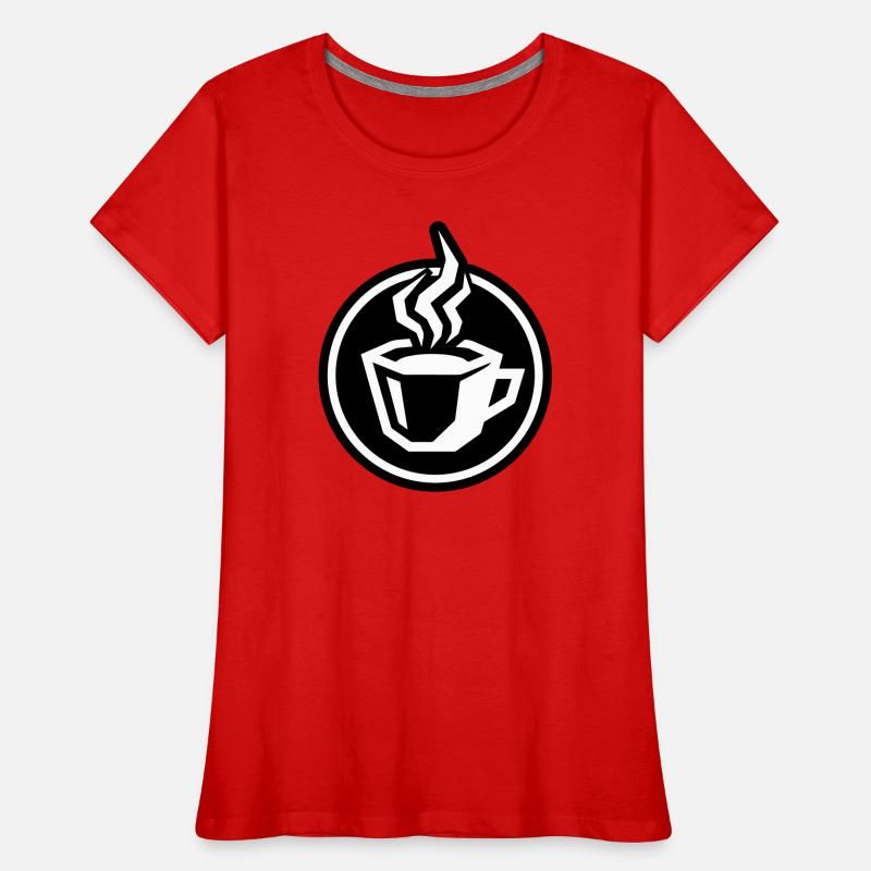 Icône de la tasse de café T-shirt bio Premium Femme