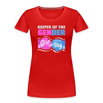 Guardian of the Gender Boxing Gloves - Women's Premium Organic T-Shirt - red - Front - Mia (176cm)
