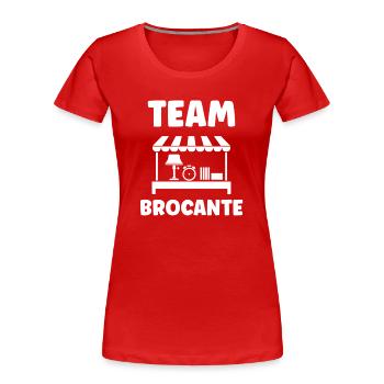 Equipe Brocante Vintage - T-shirt bio Premium Femme - rouge - Devant - Mia (176cm)